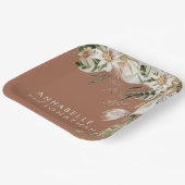 Assiettes En Carton Terracotta simple botanique moderne et élégant feu (Angulaire)