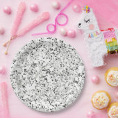 Assiettes En Carton Terrazzo blanc moderne (Fête)