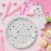 Assiettes En Carton Terrazzo Motif Neutre Naturel Élégant (Fête)