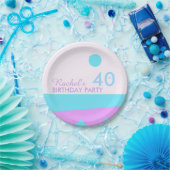 Assiettes En Carton Terre Abstraite - 40ème anniversaire Plaques papie (Fête)