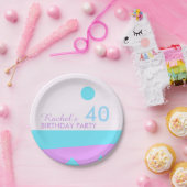 Assiettes En Carton Terre Abstraite - 40ème anniversaire Plaques papie (Fête)