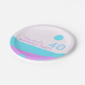 Assiettes En Carton Terre Abstraite - 40ème anniversaire Plaques papie (Angle)