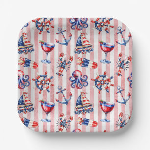 Assiettes En Carton Terre de la liberté, 250 ans de liberté