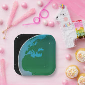 Assiettes En Carton Terre de l'espace (Fête)