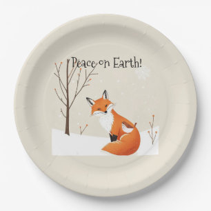 Assiettes En Carton Terre de Paix sur mesure Minimaliste animal de ren