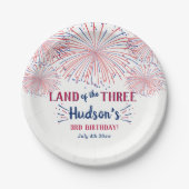 Assiettes En Carton Terre Des Trois ! 4 juillet 3ème anniversaire (Devant)