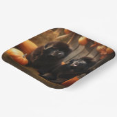 Assiettes En Carton Terre-Neuve Chiot Automne Citrouille de plaisir (Angulaire)