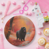 Assiettes En Carton Terre-Neuve en automne Leaves Fall Inspire (Fête)