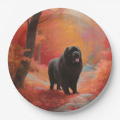 Assiettes En Carton Terre-Neuve en automne Leaves Fall Inspire (Devant)