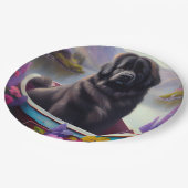 Assiettes En Carton Terre-Neuve sur une pédale : une aventure Pittores (Angle)