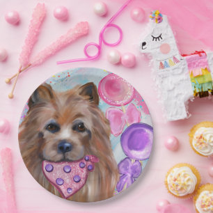 ASSIETTES EN CARTON TERRIER AUSTRALIEN