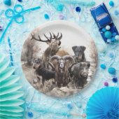 Assiettes En Carton Terrier de chasse allemand (Fête)