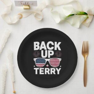 Assiettes En Carton Terry de secours drôle 4 juillet Feu d'artifice pa