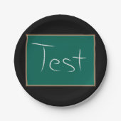 Assiettes En Carton Test Chalkboard School (Devant)