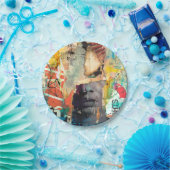 Assiettes En Carton Tête de collage (Fête)