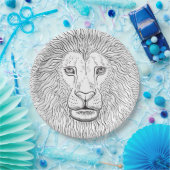 Assiettes En Carton Tête de lion (Fête)