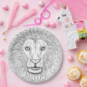 Assiettes En Carton Tête de lion (Fête)