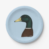 Assiettes En Carton Tête de Mallard Drake (Devant)