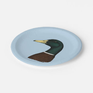 Assiettes En Carton Tête de Mallard Drake