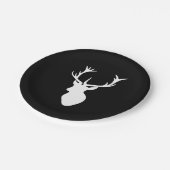 Assiettes En Carton Tête de stade blanc (Angle)