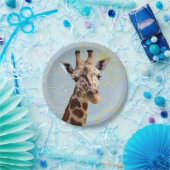 Assiettes En Carton Tête inclinée de la girafe (Fête)