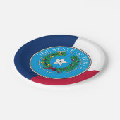 Assiettes En Carton Texan Flag & Seal, Texas (Angle)