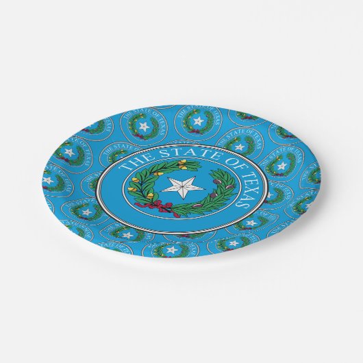 Assiettes En Carton Texan Seal, Texas (Angle)