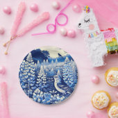 Assiettes En Carton Texas Bluebonnets et Northern Mockingbird Texan (Fête)