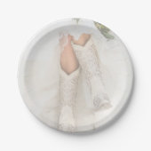 Assiettes En Carton Texas Bride à Rhinestone Boots Bridal Shower (Devant)