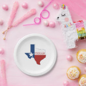Assiettes En Carton Texas Formé étoile solitaire État drapeau Texan Pa (Fête)