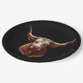 Assiettes En Carton Texas Longhorn (Angle)