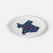Assiettes En Carton Texas Love and Shining Stars in the Lone Star Stat (Angle)