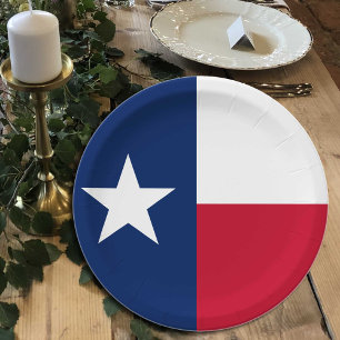 Assiettes En Carton Texas Plaques Drapeau, fête, sports, Texas