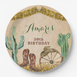 Assiettes En Carton Texas Southwestern Rustic Cowboy Anniversaire