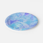 Assiettes En Carton Texte Bleu et Violet Texturé  (Angle)