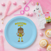 Assiettes En Carton Texte de coupe de soccer (Fête)