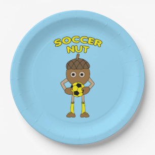 Assiettes En Carton Texte de coupe de soccer