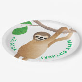 Assiettes En Carton Texte de coutume de gâteau de partie de joyeux (Angle)