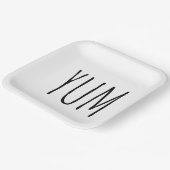 Assiettes En Carton Texte de l'année en blanc (Angulaire)