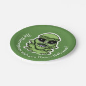 Assiettes En Carton Texte et couleur personnalisés Halloween Créatures (Angle)