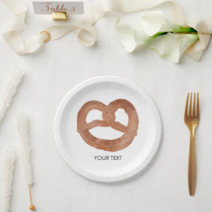 Assiettes En Carton Texte personnalisé du modèle doux salé