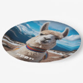 Assiettes En Carton Texte personnalisé Pérou Llama (Angle)