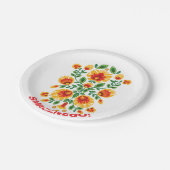 Assiettes En Carton Texte personnalisé 💛 🧡 ❤️ poli superbe Folk Wyci (Angle)