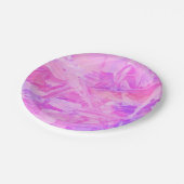 Assiettes En Carton Texte rose et violet texturé (Angle)