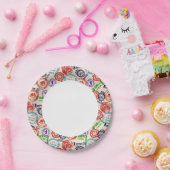 Assiettes En Carton Texture avec de vrais timbres. (Fête)