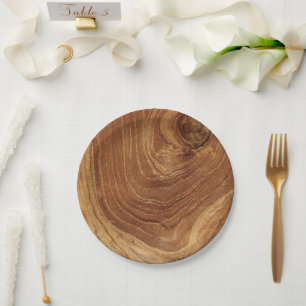 Assiettes En Carton Texture de bois de teck rustique en bois photograp