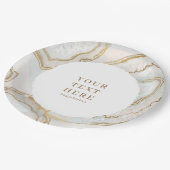 Assiettes En Carton Texture de Quartz Agate (Angle)
