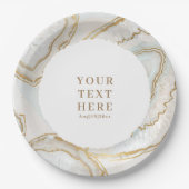 Assiettes En Carton Texture de Quartz Agate (Devant)