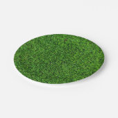 Assiettes En Carton Texture d'herbe verte (Angle)