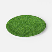 Assiettes En Carton Texture d'herbe verte (Angle)